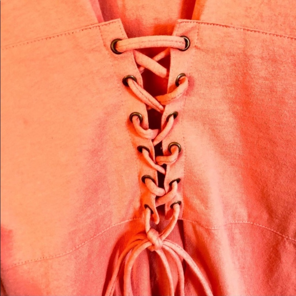 Nordstrom BP Coral Lace Up Corset T Shirt Dress
Small NWT - Picture 8 of 11